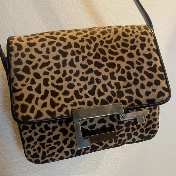 Roberto Donini Leather leopard calf hive shoulders purse - Picture 9 of 11